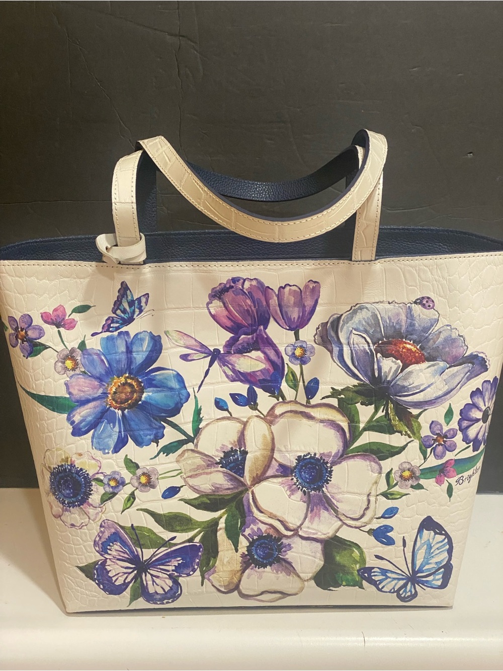 Brighton Blanc Jardin Lizette Tote White-Multi. NWOT.